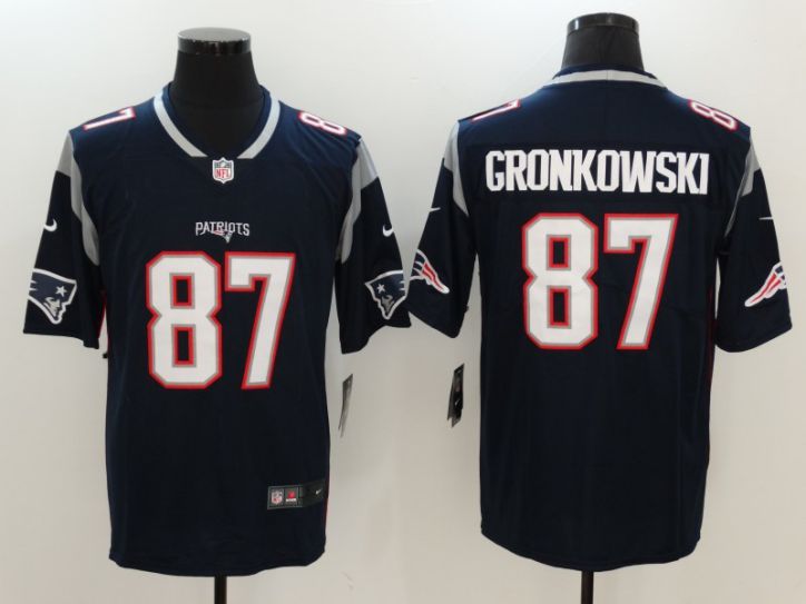 Men New England Patriots 87 Gronkowski Blue Nike Vapor Untouchable Limited NFL Jerseys